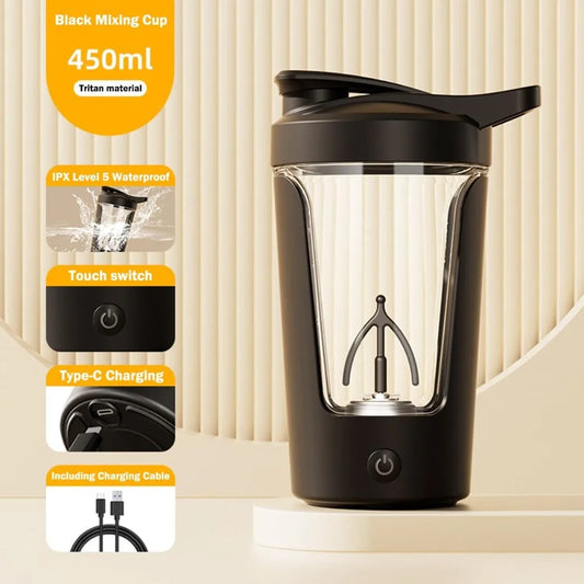 NovaTech Electric Shaker Bottle, USB rechargeable, Portable